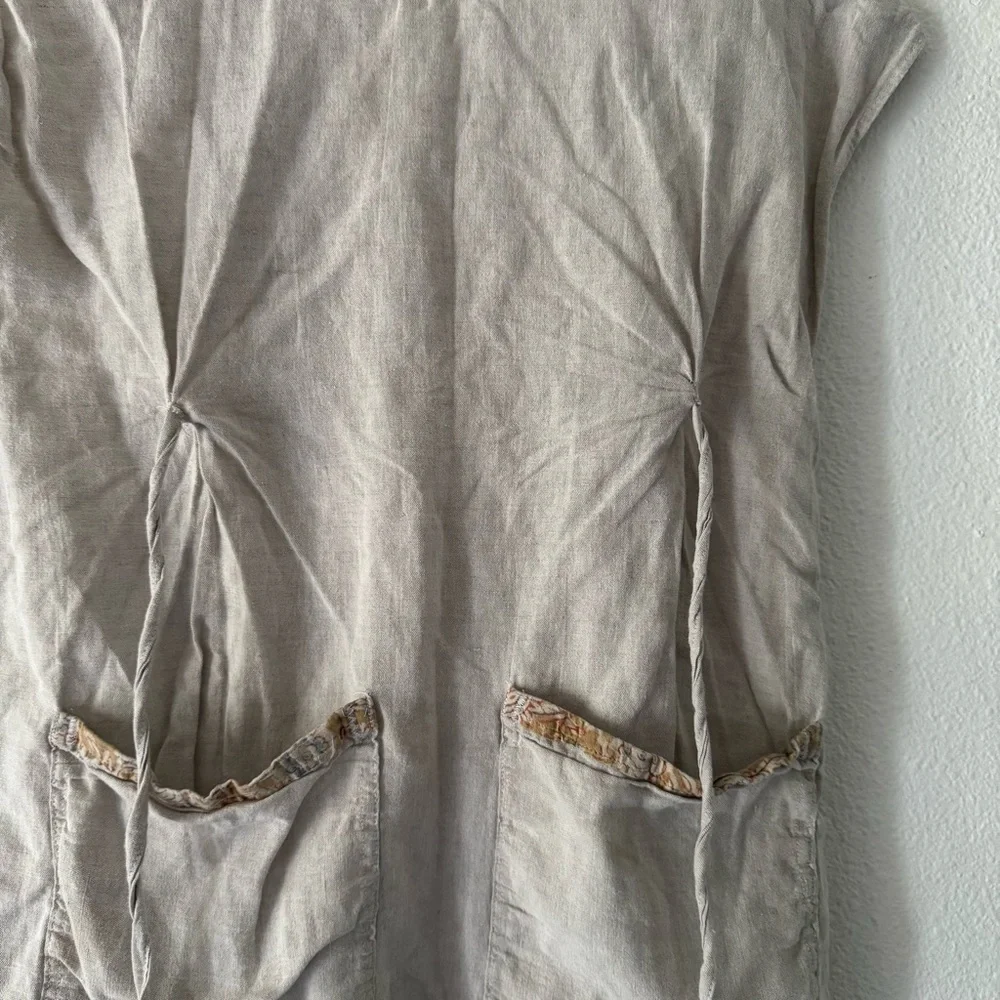 Camp Hollyhock Rustic Whimsical Vintage Linens Mini Dress Tunic Top RARE Small - Picture 3 of 9